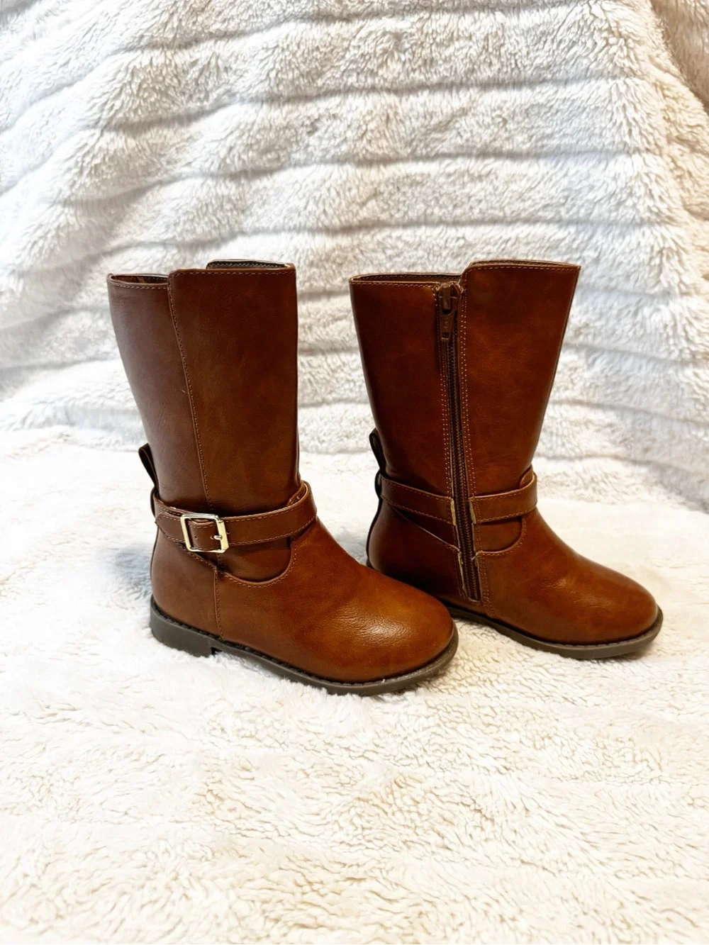 Gymboree Girls Brown Mid-Calf Buckle Boots
